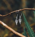 Sapphire fern hoop earrings 