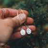 Fern hoop earrings