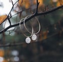 Fern hoop earrings