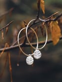 Fern hoop earrings