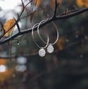 Fern hoop earrings