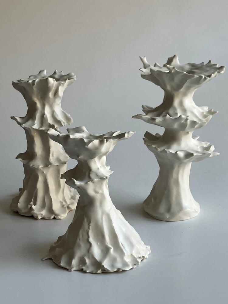 Image of three  porcelain whimsies