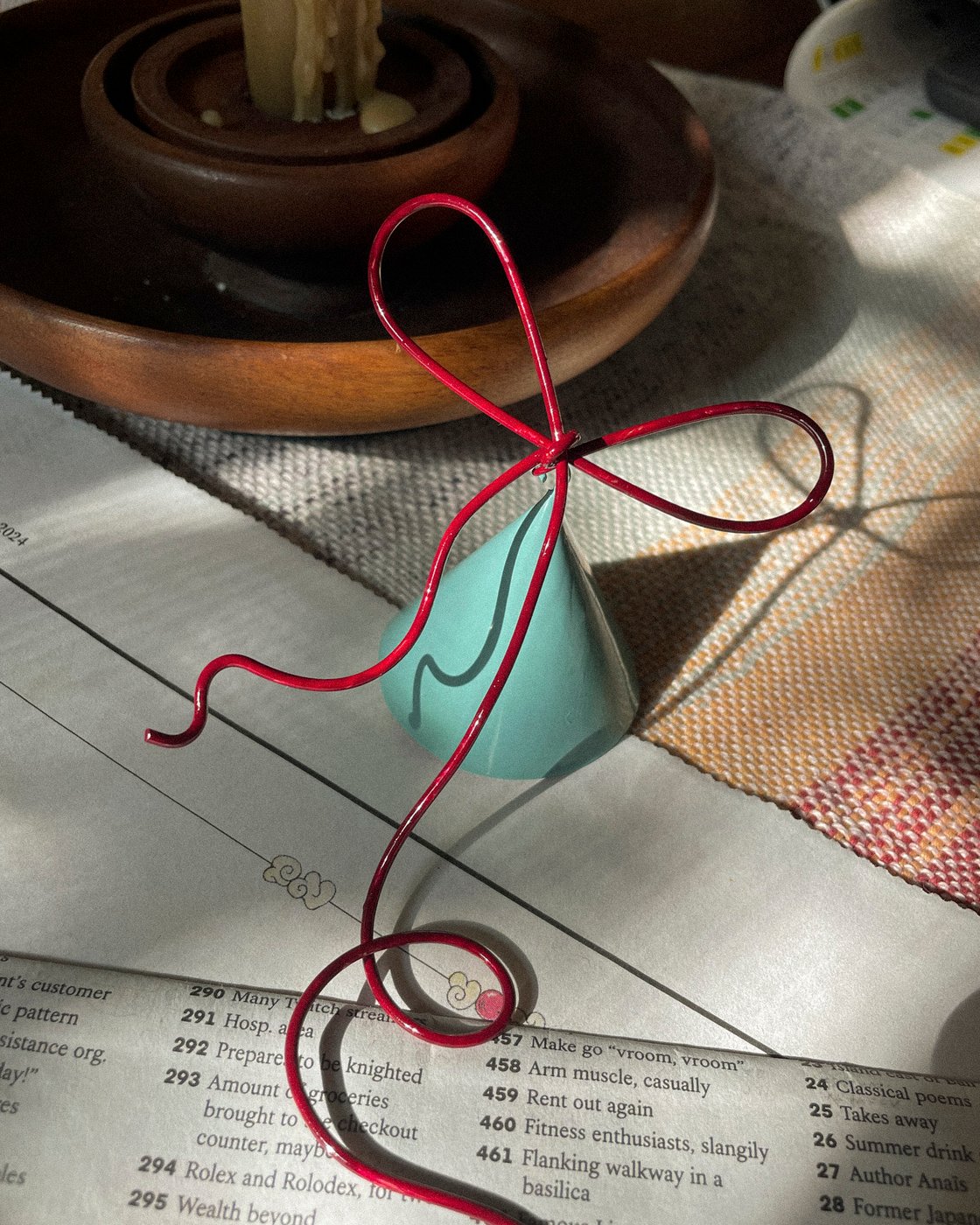 Image of Candle Snuffer in Blue and Wine Red #10