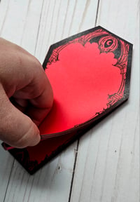 Image 2 of Red Coffin Notepad Cathedral 6 Inches