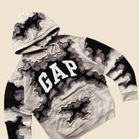 Image 2 of REWORKED GAP CRACKY MONOCHROME HOODIE SIZE MEDIUM