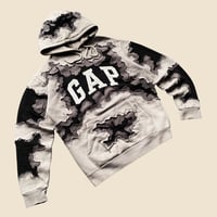 Image 4 of REWORKED GAP CRACKY MONOCHROME HOODIE SIZE MEDIUM