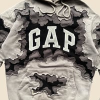 Image 6 of REWORKED GAP CRACKY MONOCHROME HOODIE SIZE MEDIUM