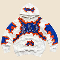 Image 1 of REWORKED GAP CRACKY 3 LAYERED HOODIE SIZE LARGE