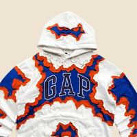 Image 2 of REWORKED GAP CRACKY 3 LAYERED HOODIE SIZE LARGE