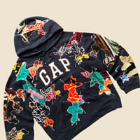 Image 2 of REWORKED GAP INDONESIAN BATIK PATCHWORK HOODIE SIZE M /L