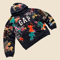 Image 3 of REWORKED GAP INDONESIAN BATIK PATCHWORK HOODIE SIZE M /L