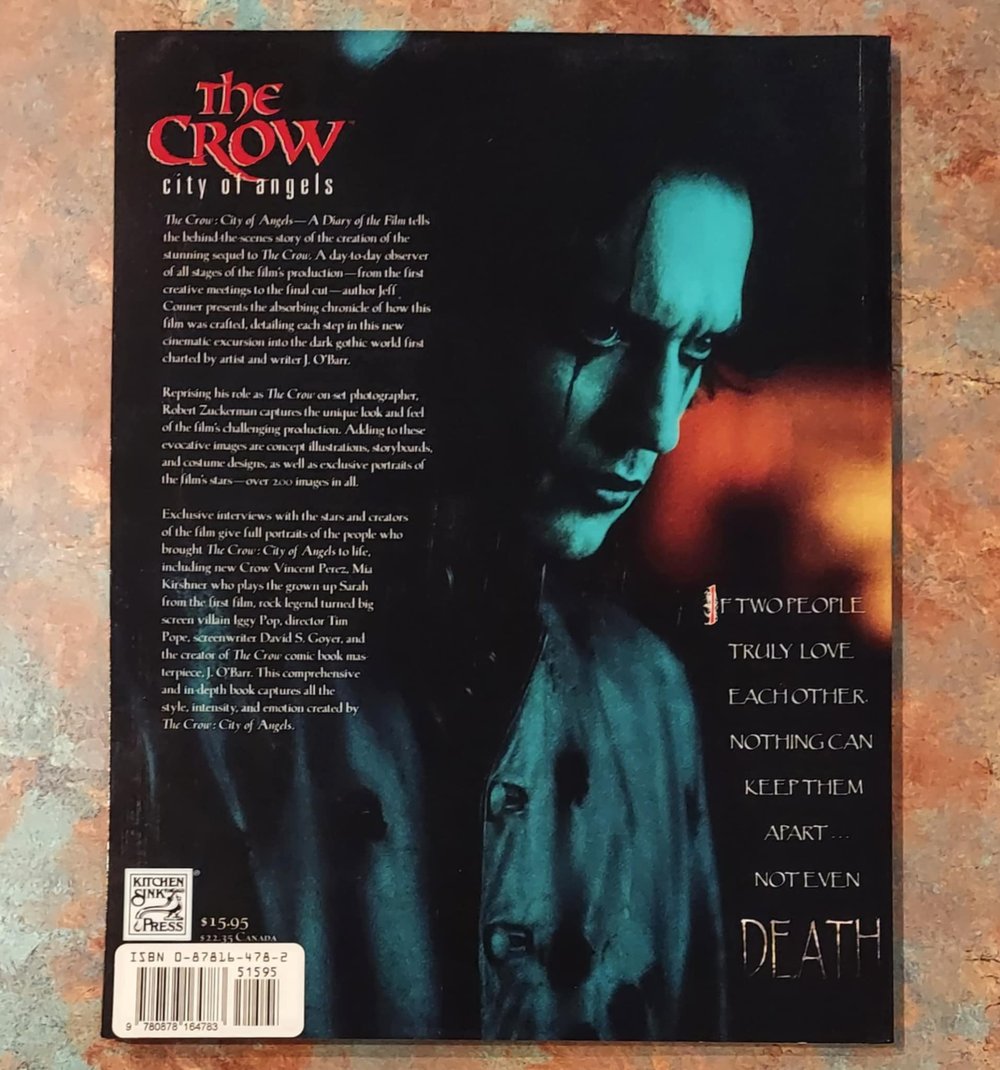 The Crow: City of Angels : A Diary of the Film, by Jeff Connor - SIGNED by James O'Barr