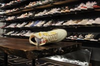 Image 2 of Air Jordan V (5) x Off White "Sail/Fire Red"