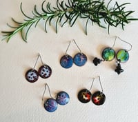 Image 1 of Easy Breezy Everyday Galaxy Enamel Earrings (EJ093)