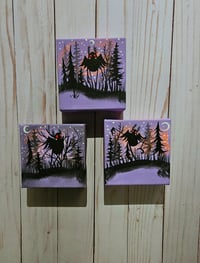 Image 1 of Purple Mothman 4 Canvas