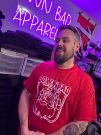 Image 4 of Red Down Bad Santa Tee