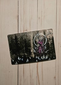 Purple Fungi Deer 4x6