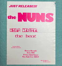 The Nuns Media Control / The Beat  7” single ad