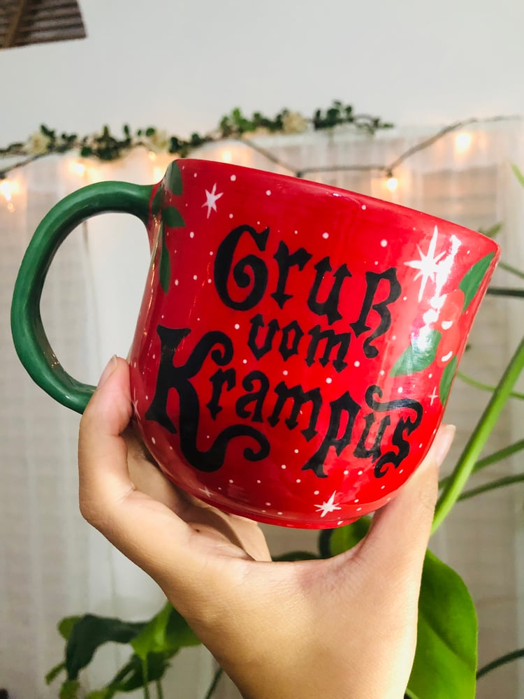 Image of Custom Krampus mug order for Emily