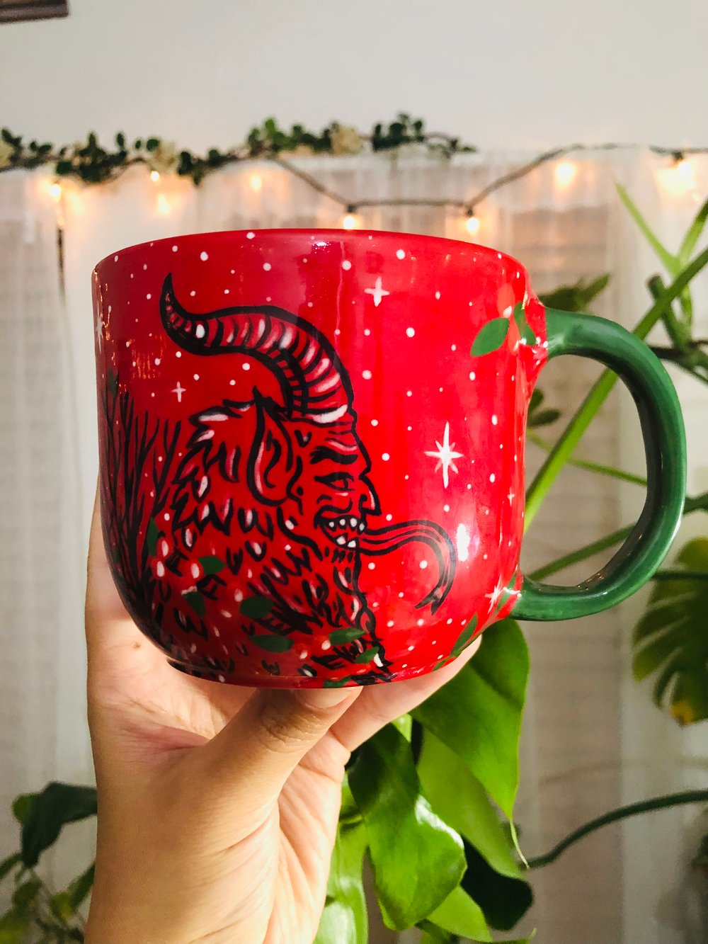 Image of Custom Krampus mug order for Emily