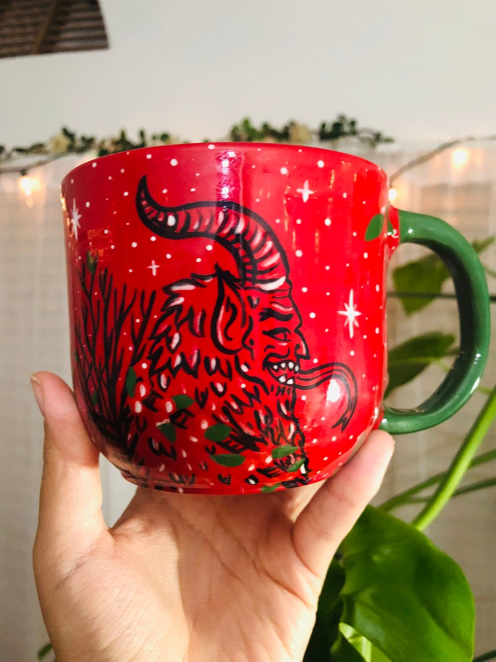 Image of Custom Krampus mug order for Emily