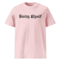 Image 5 of SAVING MYSELF Organic Vegan Cotton Black Logo Statement T-shirt (Unisex)