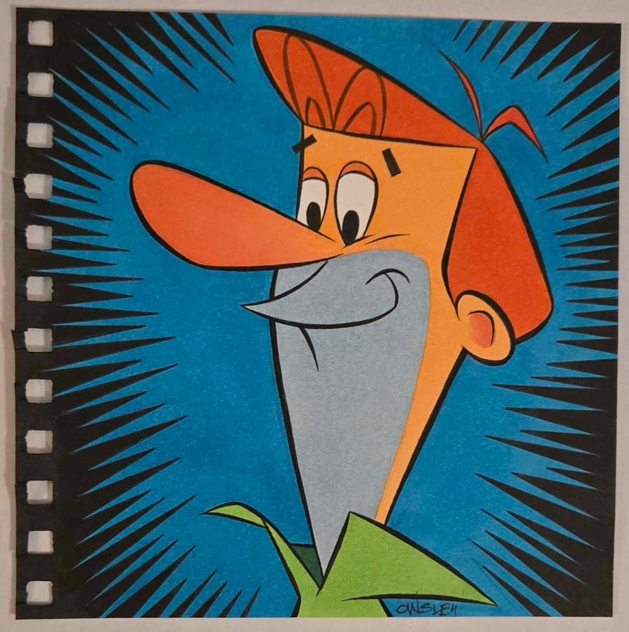 Image of HANNA-BARBERA's GEORGE JETSON! 6x6 SKETCHBOOK ORIGINAL ART! THE JETSONS!