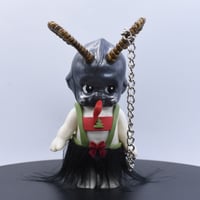 Image 1 of Large Krampus Kilos Kewtie Special Christmas Edition Resin Figure - Black Fur Skirt & Overalls