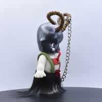 Image 2 of Large Krampus Kilos Kewtie Special Christmas Edition Resin Figure - Black Fur Skirt & Overalls