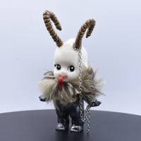 Image 1 of Medium Size Krampus Kilos Kewtie Special Christmas Edition Resin Figure -Tan head fur & black body