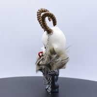 Image 5 of Medium Size Krampus Kilos Kewtie Special Christmas Edition Resin Figure -Tan head fur & black body
