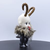 Image 3 of Medium Size Krampus Kilos Kewtie Special Christmas Edition Resin Figure -Tan head fur & black body