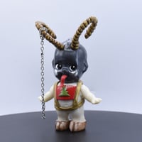 Image 1 of Medium Size Krampus Kilos Kewtie Special Christmas Edition Resin Figure - Hooves and Overalls