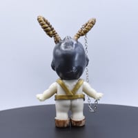 Image 4 of Medium Size Krampus Kilos Kewtie Special Christmas Edition Resin Figure - Hooves and Overalls