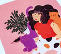 Tirage d'art "Vieille fille à chat"