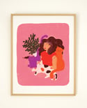 Tirage d'art "Vieille fille à chat"