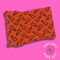 Ahoy Dare neon orange and multi coloured triangle snood