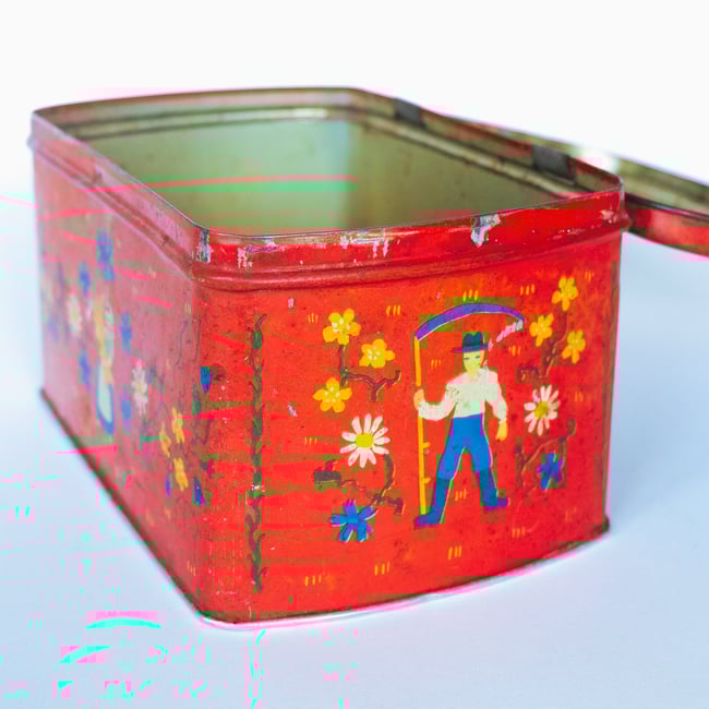 Vintage Red Tin