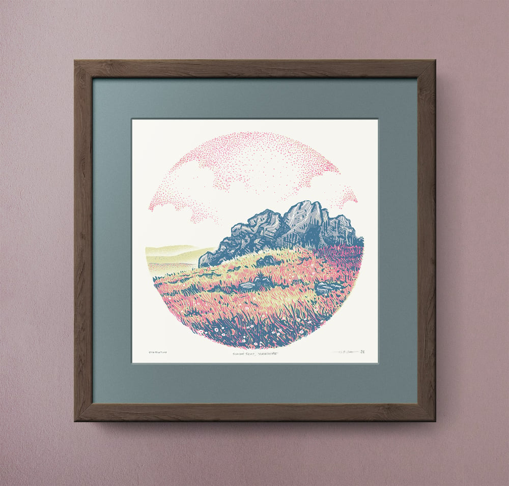 Image of Simon's Seat, Yorkshire - Silkscreen Landscape Print - 2nd Printing