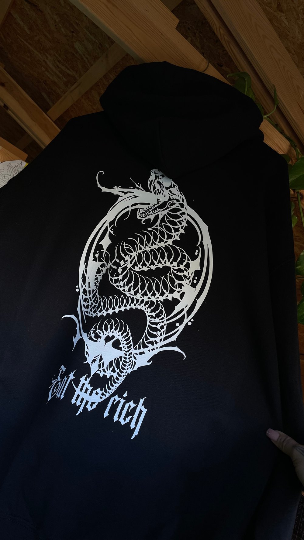 Eat The Rich White Hoodie