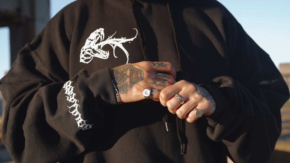 Eat The Rich White Hoodie