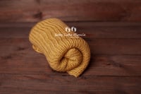 Image 6 of Knitted pillow wrap  bonnets mustard