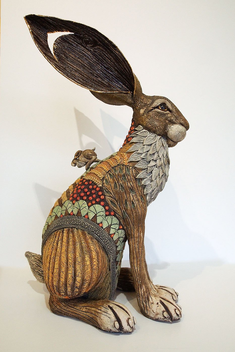 Image of Gin Durham - 'Part Of The Landscape' - Ceramic Hare Sculpture