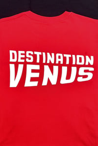 Image 2 of DESTINATION VENUS T-Shirt, unisex, red.