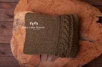 Image 4 of Knitted pillow wrap bonnets khaki 