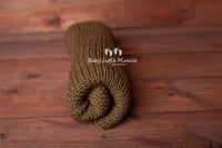 Image 6 of Knitted pillow wrap bonnets khaki 