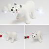 Felt Polar Bear with rosy cheeks