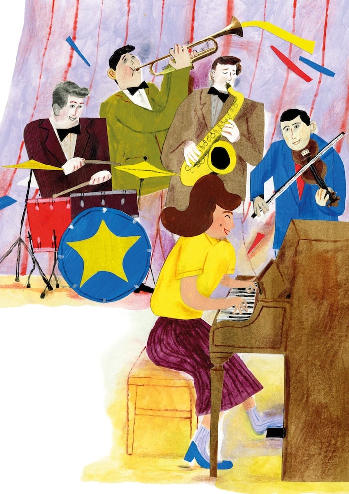 Image of The Blue Star Band (Illustration from the picture book Du larmer!)