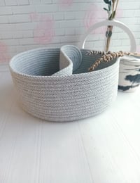 Image 3 of Cotton basket with two sections