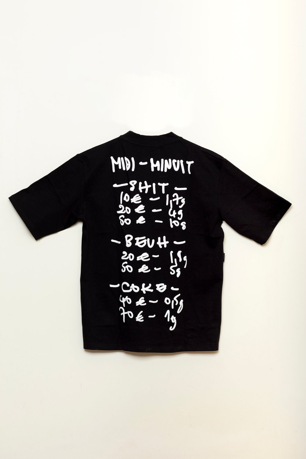 T-Shirt Midi-Minuit noir.